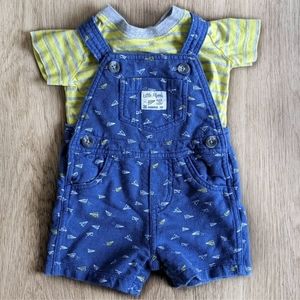 3-6 months Shortalls & Shirt